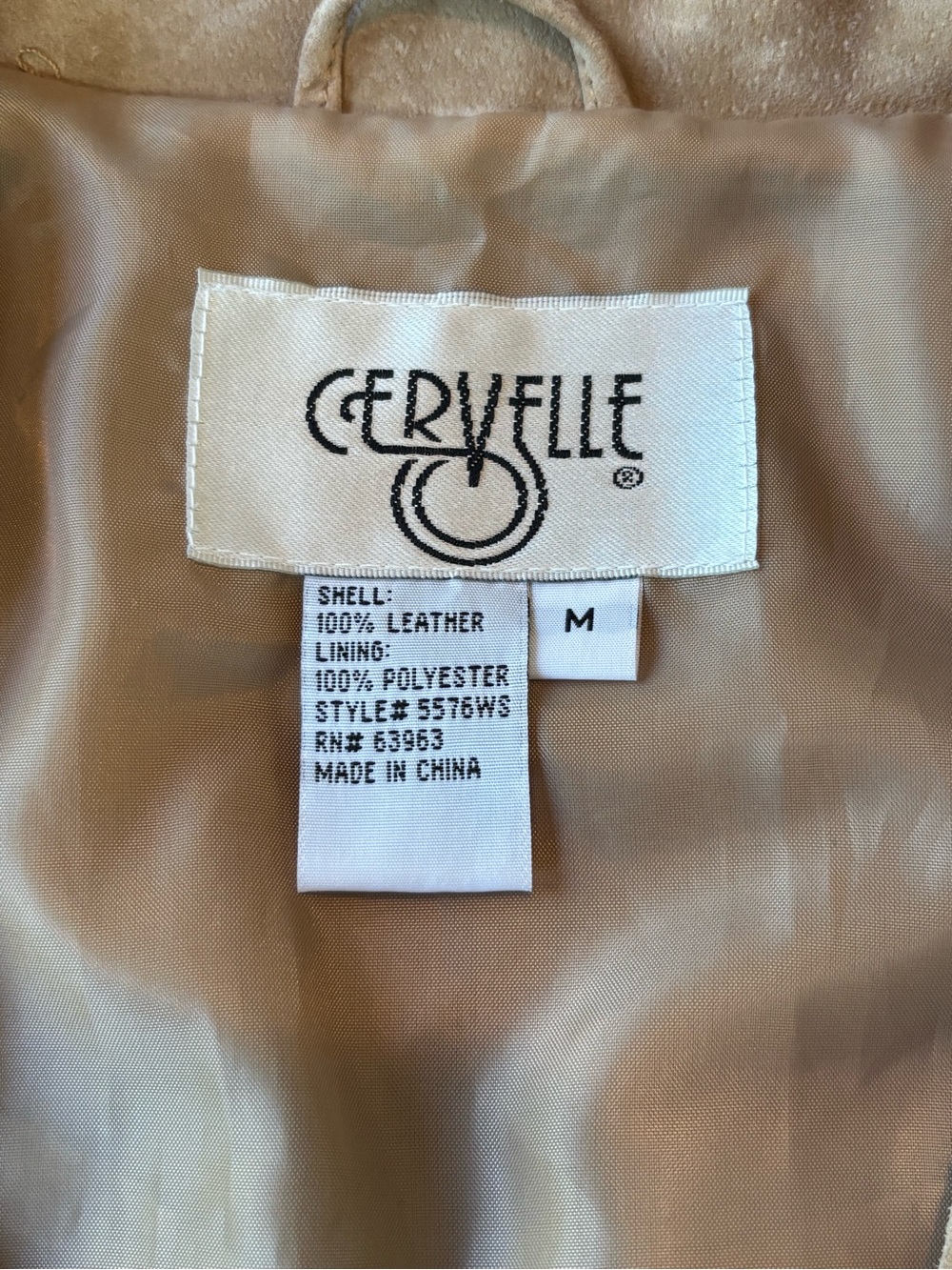 Cervelle Genuine Leather Suede Blazer Jacket Tan Western Embroidered Size Medium - Picture 4 of 9